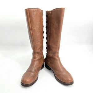 Miz Mooz McKenzie Tall Boots Brown Leather Button Side